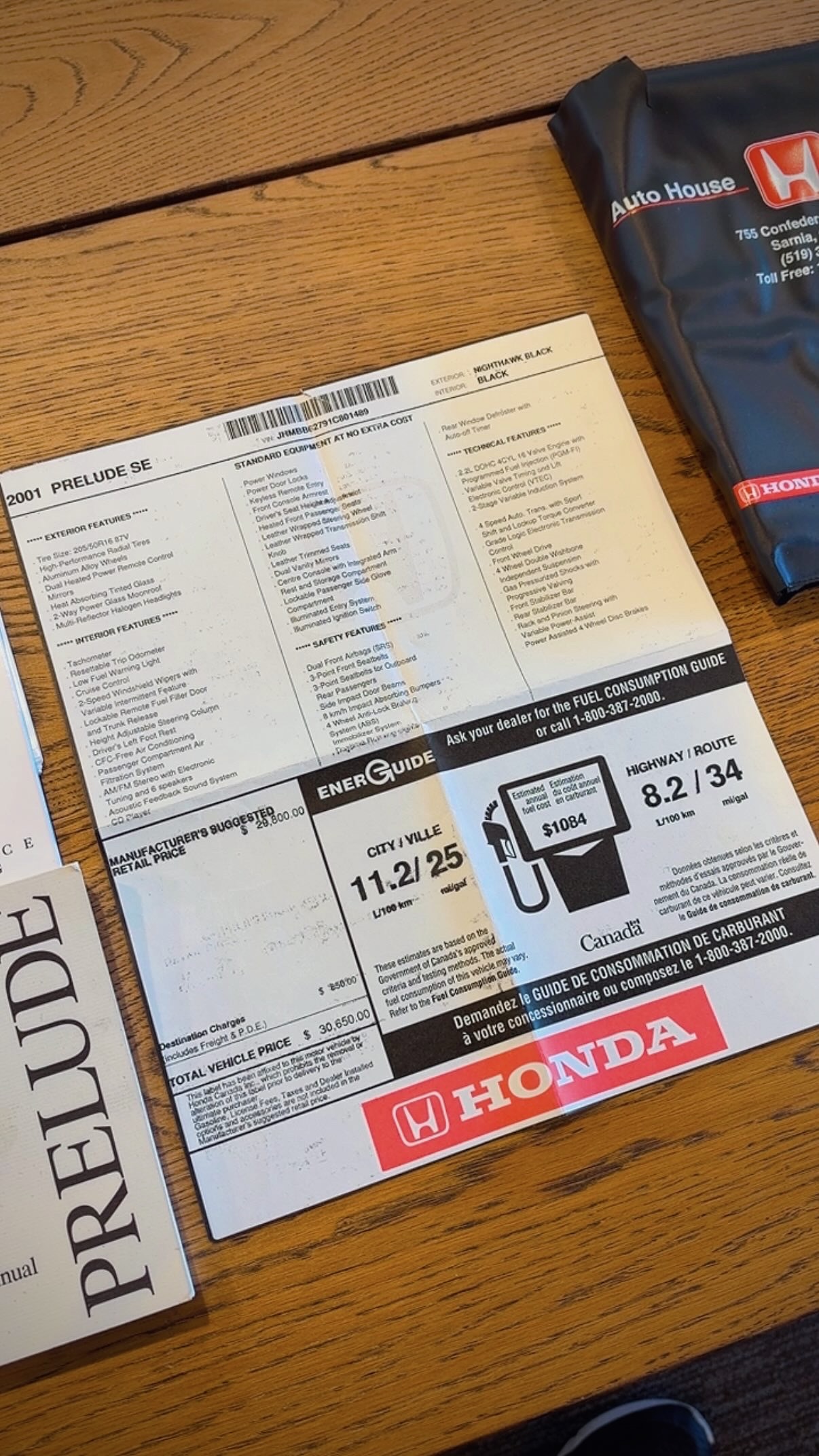 
								2001 Honda Prelude SE full									